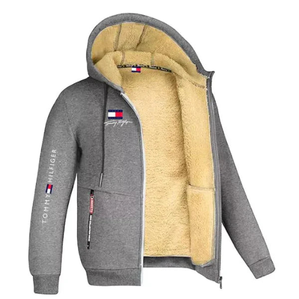 Men's Winter Lined Zip-Up TH Hoodie