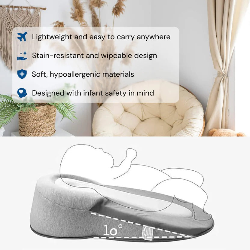 Inclined Infant Sleep Pillow Bed For Babies With Reflux Symptoms