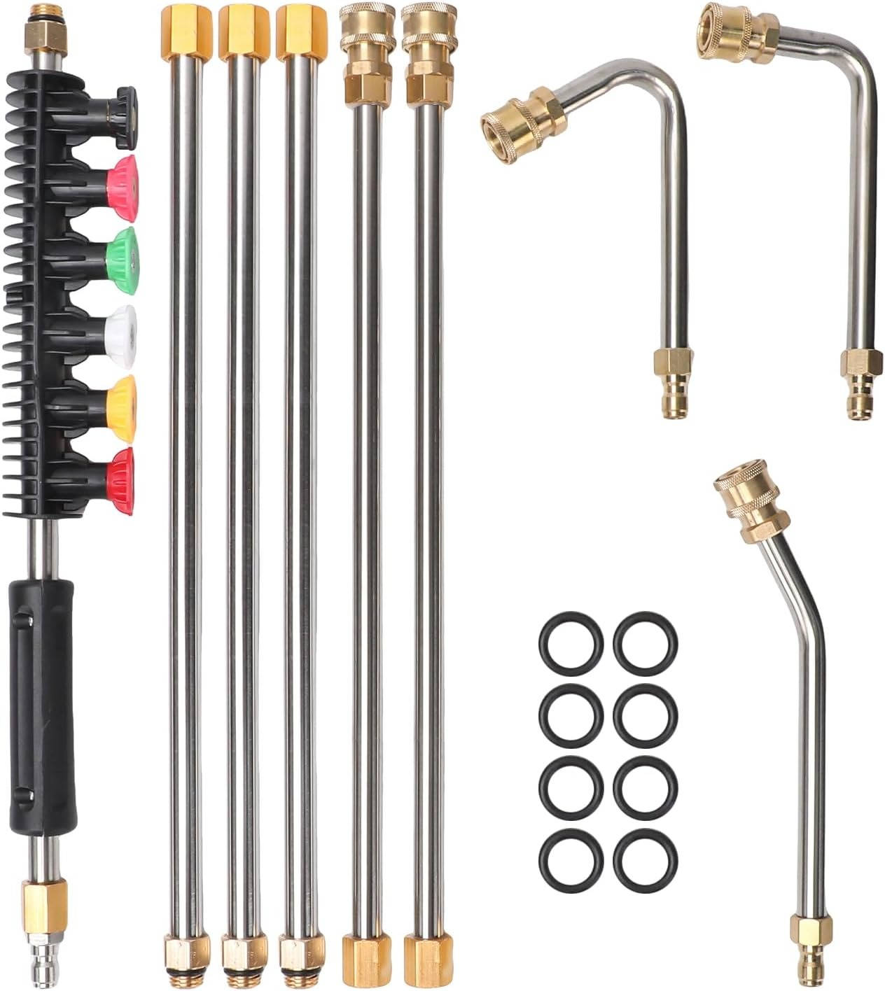 Power Washer Extension Wands 4000 PSI Telescoping For Gutter Roof Wall Cleaning