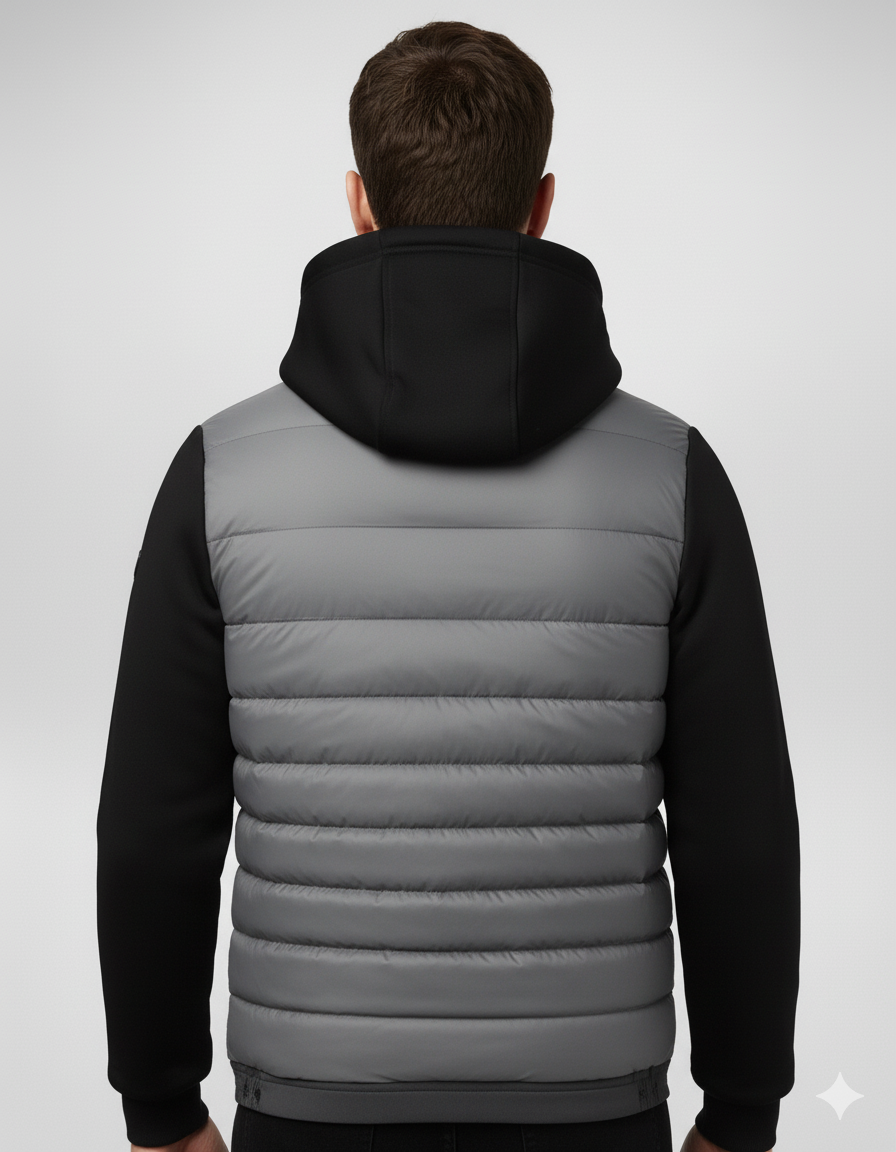 Veste homme hiver à capuche zippée