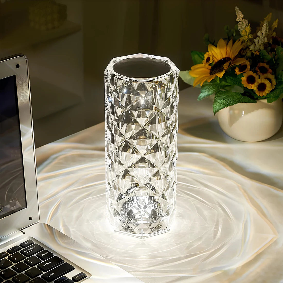 Sparkling Crystal Touch Rechargeable LED Table Lamp
