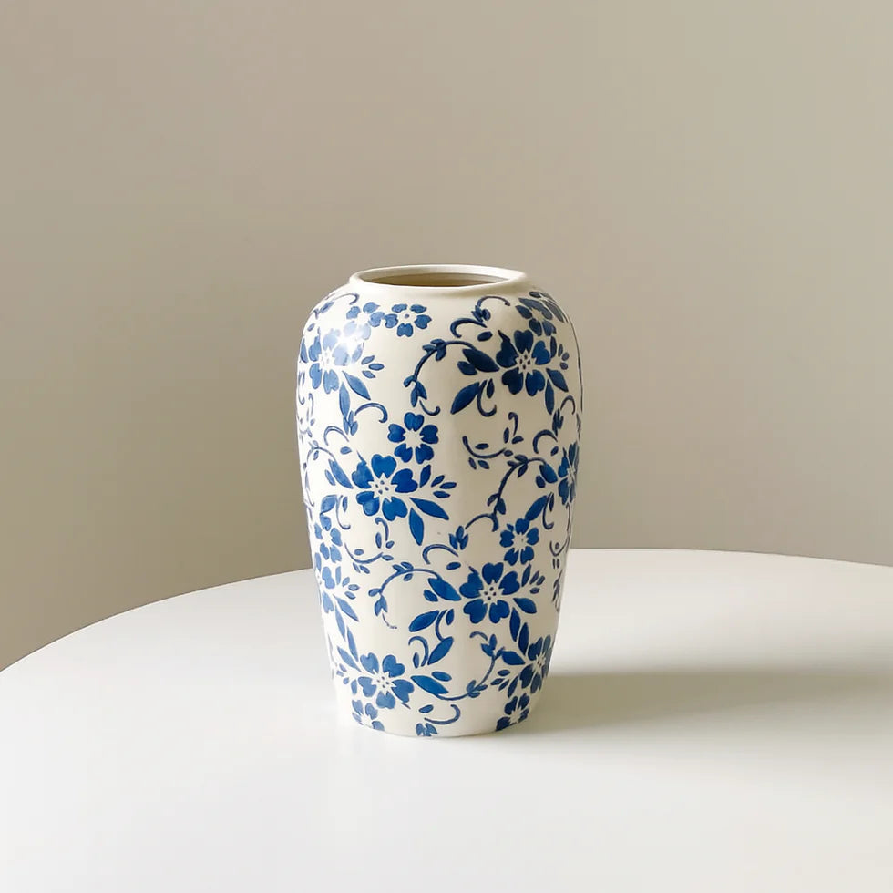 Flower Ceramic Vase – Porcelain Floral Vase for Table & Floor Décor