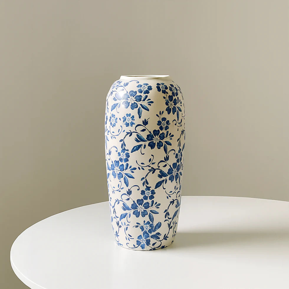 Flower Ceramic Vase – Porcelain Floral Vase for Table & Floor Décor