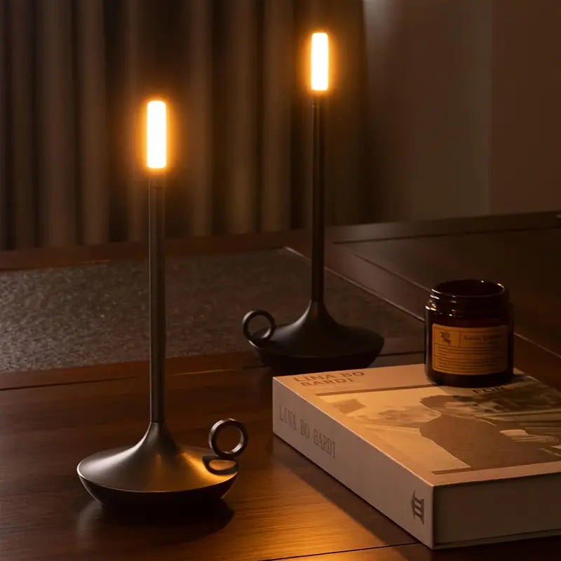 Rechargeable LED Candle - Style Touch Table Lamp – Minimalist Design