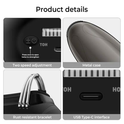 Cordless Handheld Vibration Massager Barbershop USB Charging Heat Body Neck Back Head/Face