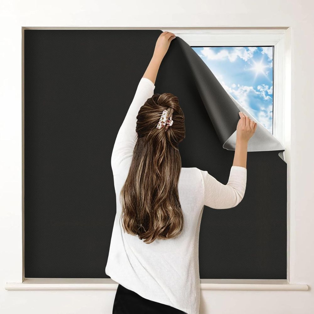 Blackout Window Shade Self Adhesive Sun Blocking Privacy Cover