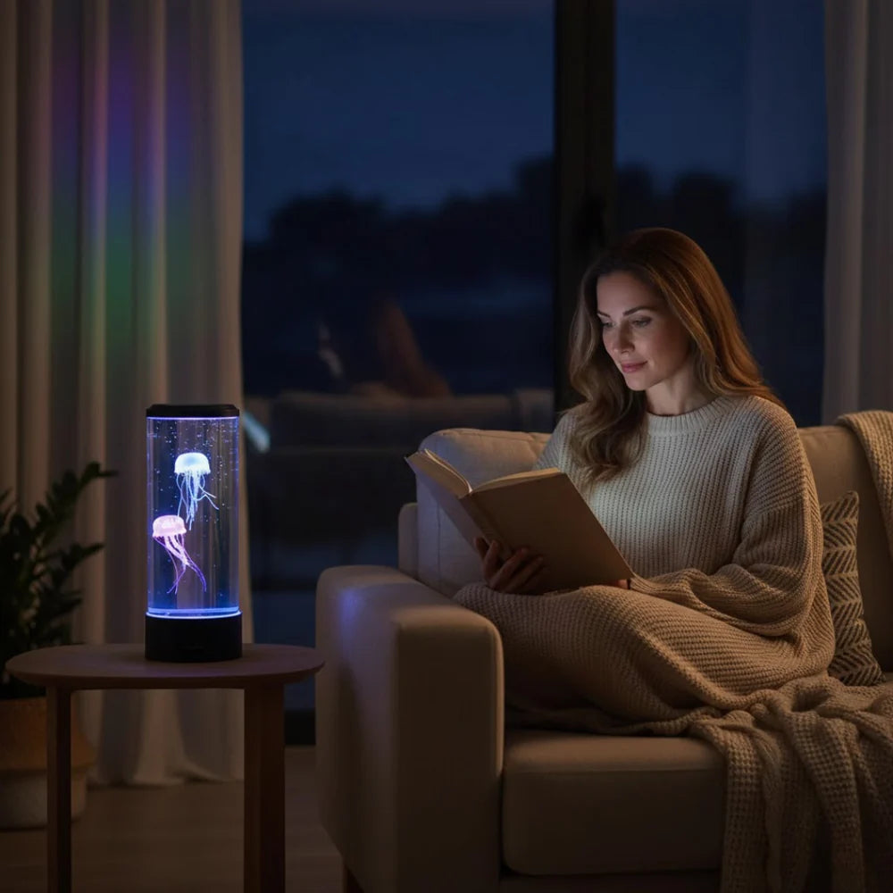 LED Jellyfish Lamp – Calming Design & Stress Relief Lighting