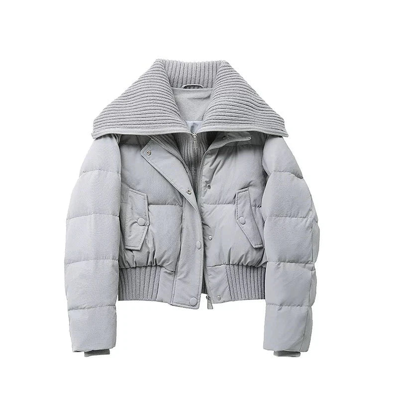 Women's Short Waterproof Winter Puffer Jacket