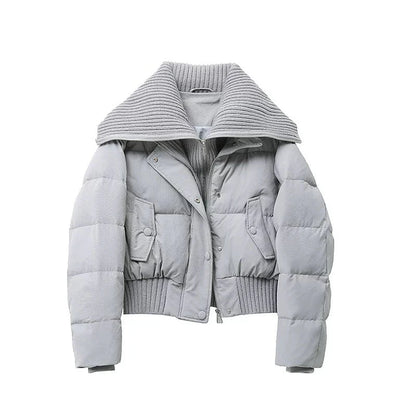 Women's Short Waterproof Winter Puffer Jacket