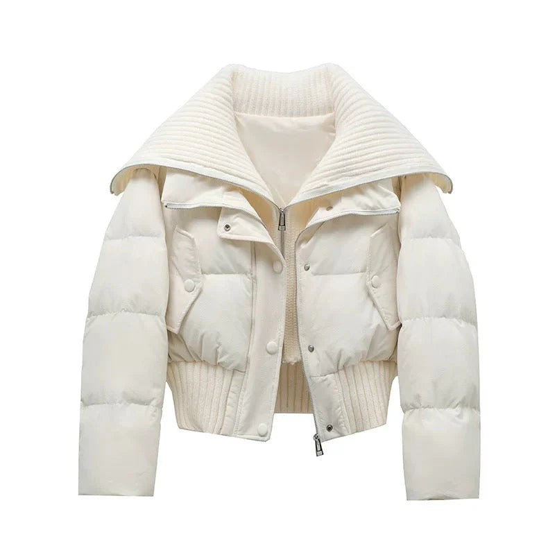 Women's Short Waterproof Winter Puffer Jacket