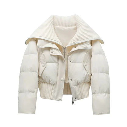 Women's Short Waterproof Winter Puffer Jacket
