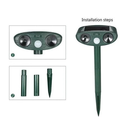 Ultrasonic Deer Repeller 4-Pack Solar Powered Deters Deer In 48 Hours