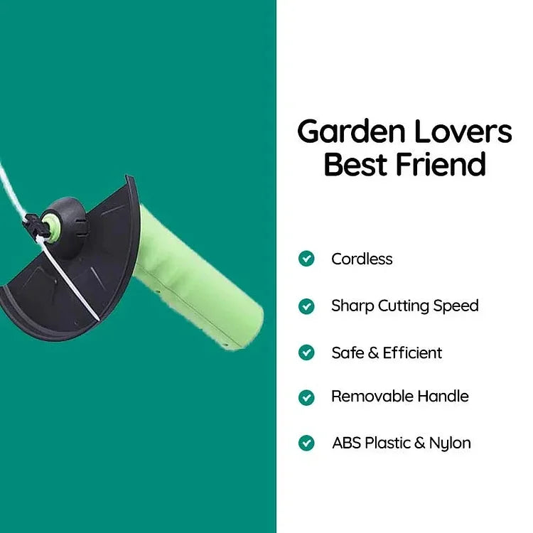 Cordless Mini Weed Trimmer Battery Powered Lightweight Rechargeable For Garden