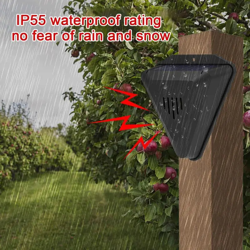 Bird Repeller Solar-Powered Outdoor Motion Sensor Ultrasonic Deterrent