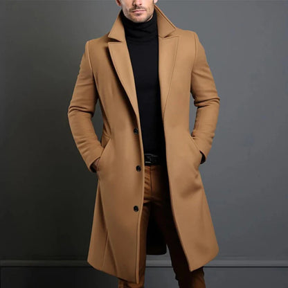 Men's Long Coat - Business Style