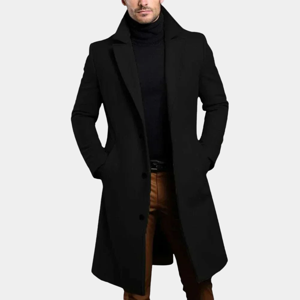 Manteau Long Noir Homme - Style Business