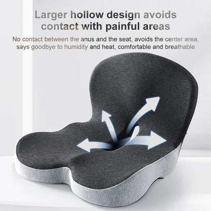 Lumbar Support Pillow Memory Foam Seat Cushion For Office Chair And Car