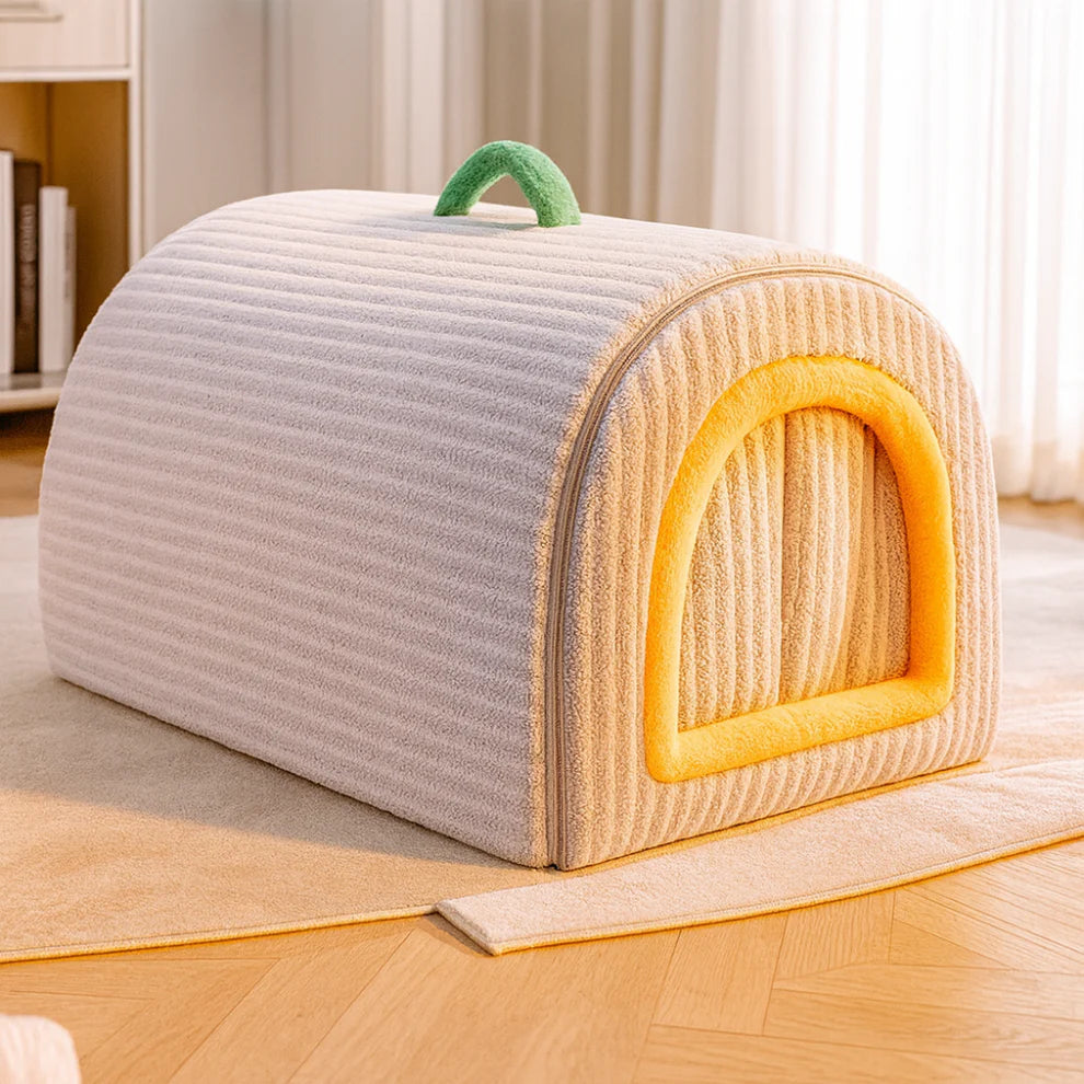 Hut Pet Bed - Cosy Enclosed Cat & Dog Cave