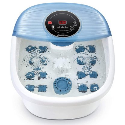 Foot Bath Massager With Temperature Control, Bubbles And Vibration