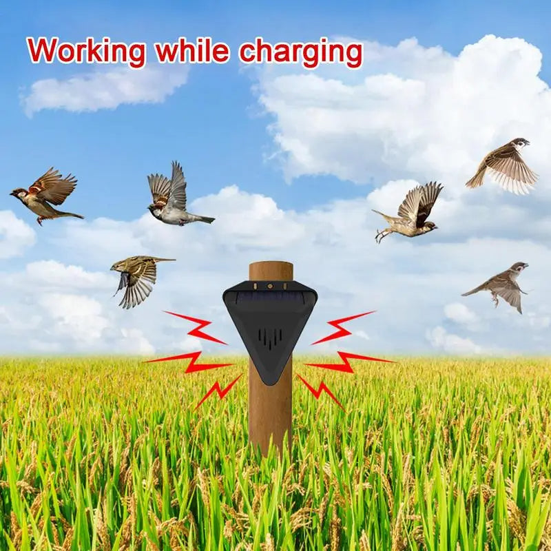 Bird Repeller Solar-Powered Outdoor Motion Sensor Ultrasonic Deterrent