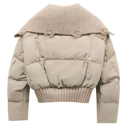 Women's Short Waterproof Winter Puffer Jacket
