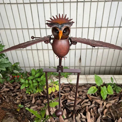 Bird Patio Decoration Garden Art Outdoor Metal Hanging Sculpture For Yard Porch
