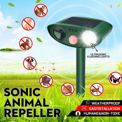 Ultrasonic Deer Repeller 4-Pack Solar Powered Deters Deer In 48 Hours