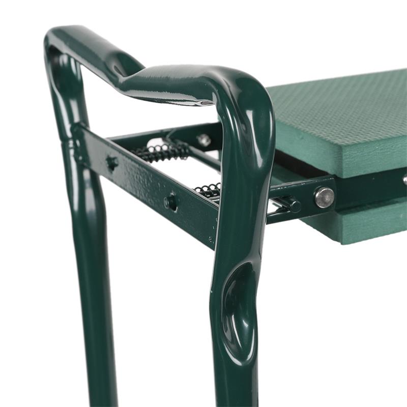 Garden Kneeler And Seat With Ergonomic Foam, Foldable, Tool Pouches, Green