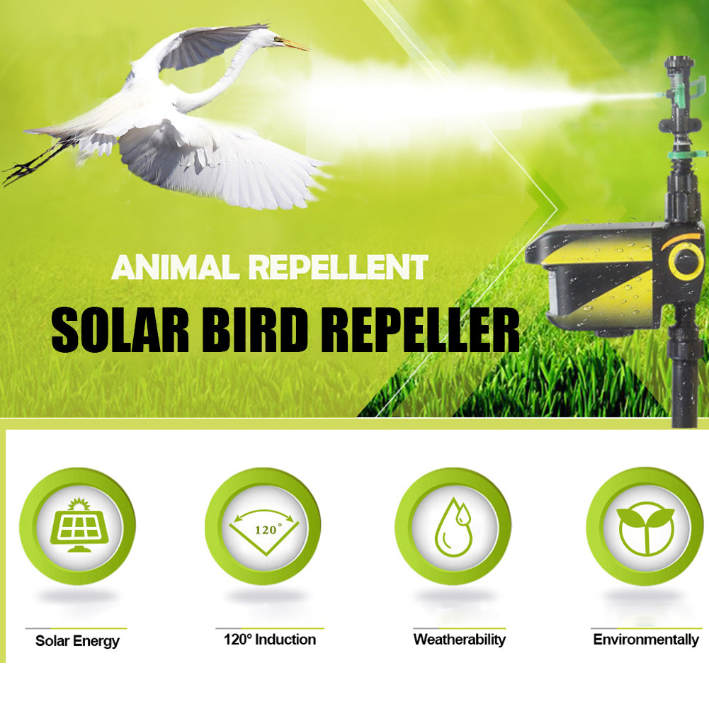Motion Activated Sprinkler Solar Powered Deer Repellent Keeps Deer Away