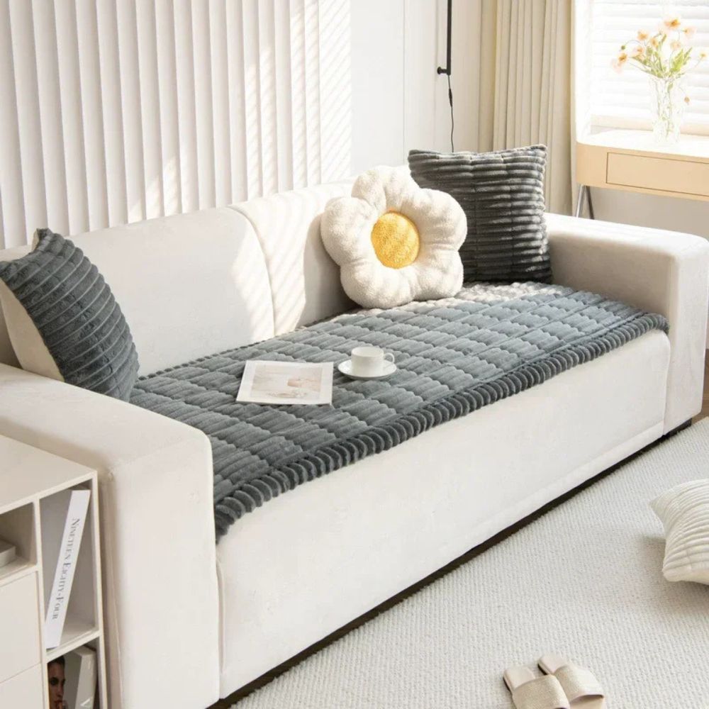 Sofa Slipcover Ultra Plush Bedding Style Couch Protector Stretch Cover