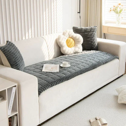 Sofa Slipcover Ultra Plush Bedding Style Couch Protector Stretch Cover