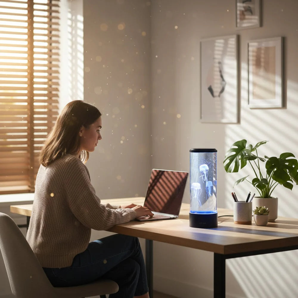 LED Jellyfish Lamp – Calming Design & Stress Relief Lighting