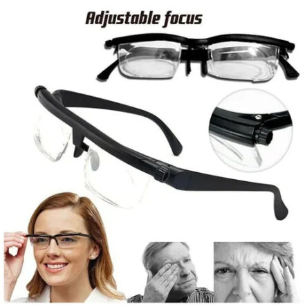 Adjustable Focus Glasses For Near And Far Sight With Tunable Lenses