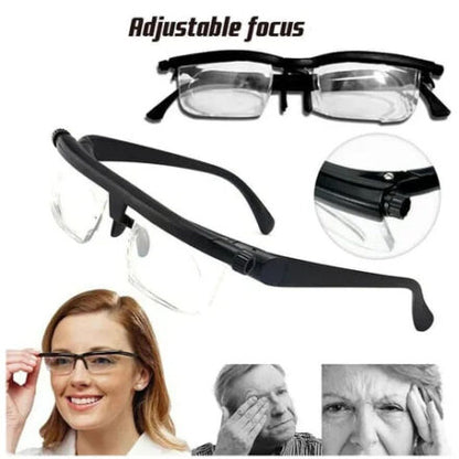 Adjustable Focus Glasses For Near And Far Sight With Tunable Lenses