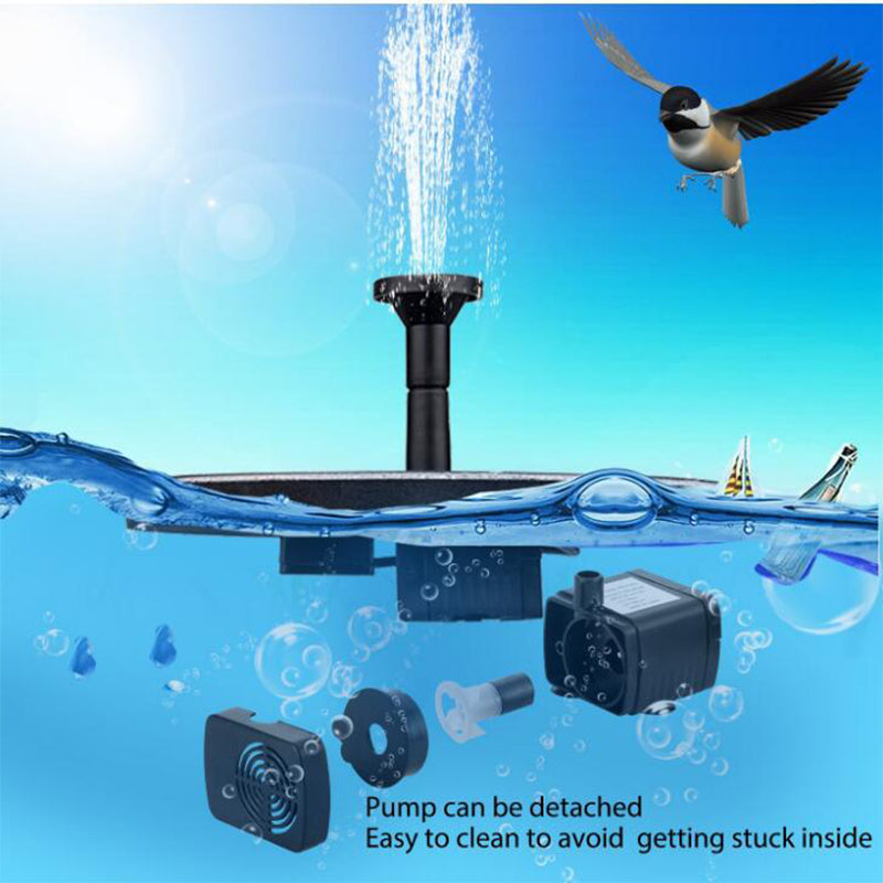 Solar Fountain Pump For Pond Bird Bath Pool Floating Water Decor
