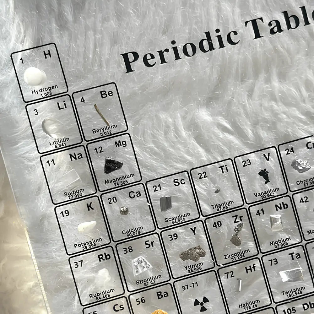 Real Elements Periodic Table with 83 Samples