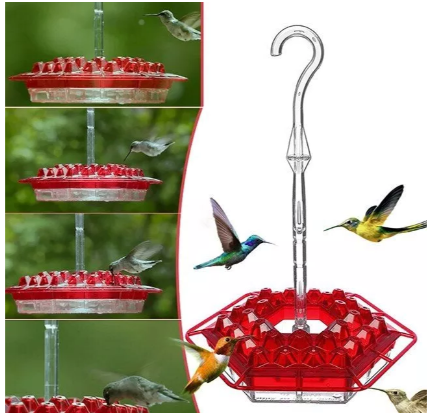 Hummingbird Feeder With Ant-Proof Design And Outdoor Hanging Perch