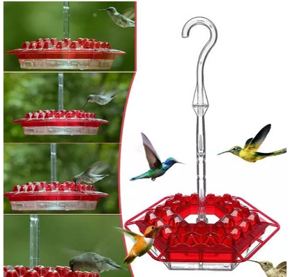 Hummingbird Feeder With Ant-Proof Design And Outdoor Hanging Perch