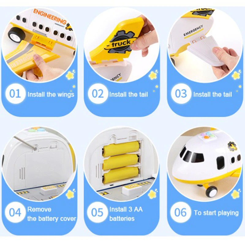 Airplane Toy Set For Kids With Multiple Planes And Play Accessories