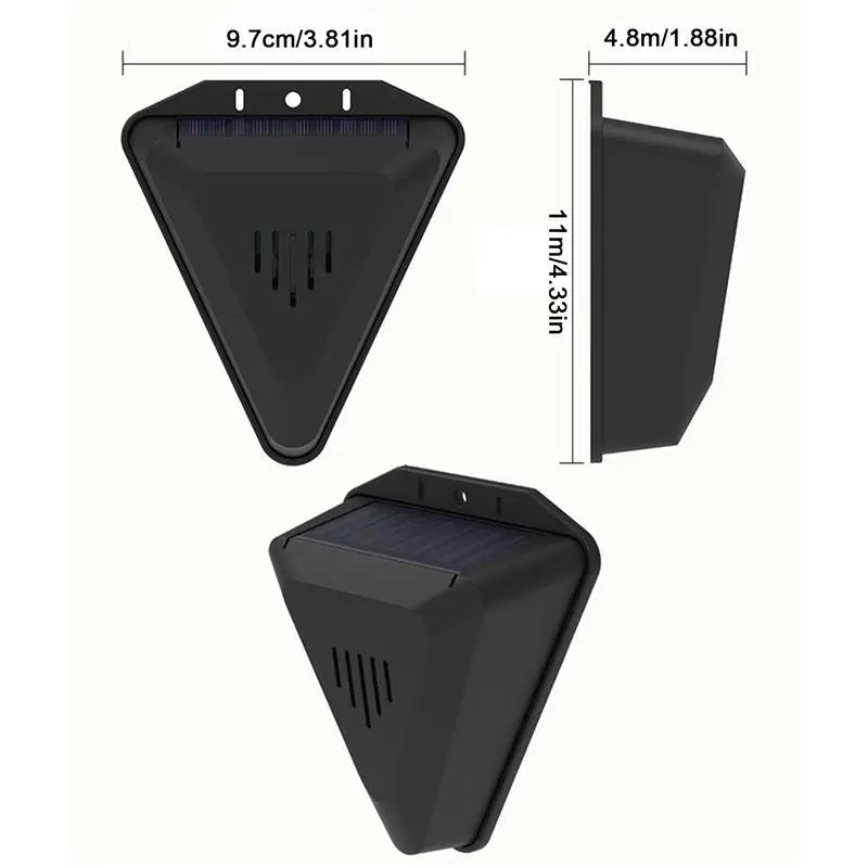 Bird Repeller Solar-Powered Outdoor Motion Sensor Ultrasonic Deterrent