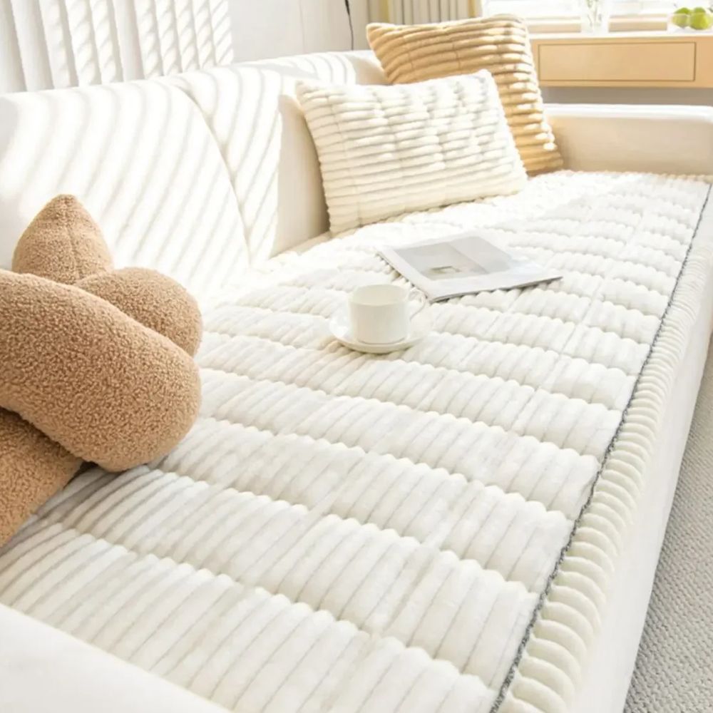 Sofa Slipcover Ultra Plush Bedding Style Couch Protector Stretch Cover