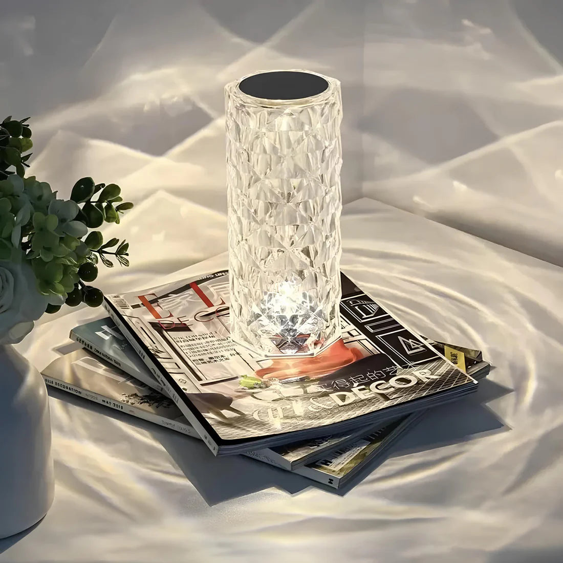 Sparkling Crystal Touch Rechargeable LED Table Lamp