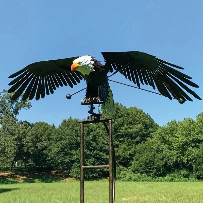 Bird Patio Decoration Garden Art Outdoor Metal Hanging Sculpture For Yard Porch