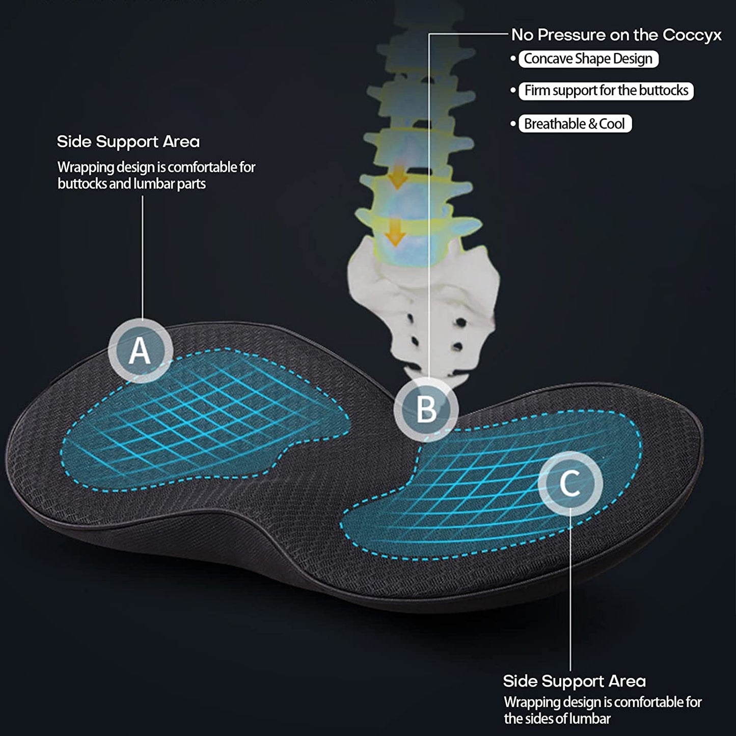 Car Seat Cushion for Shorter Drivers to Boost Height and Comfort
