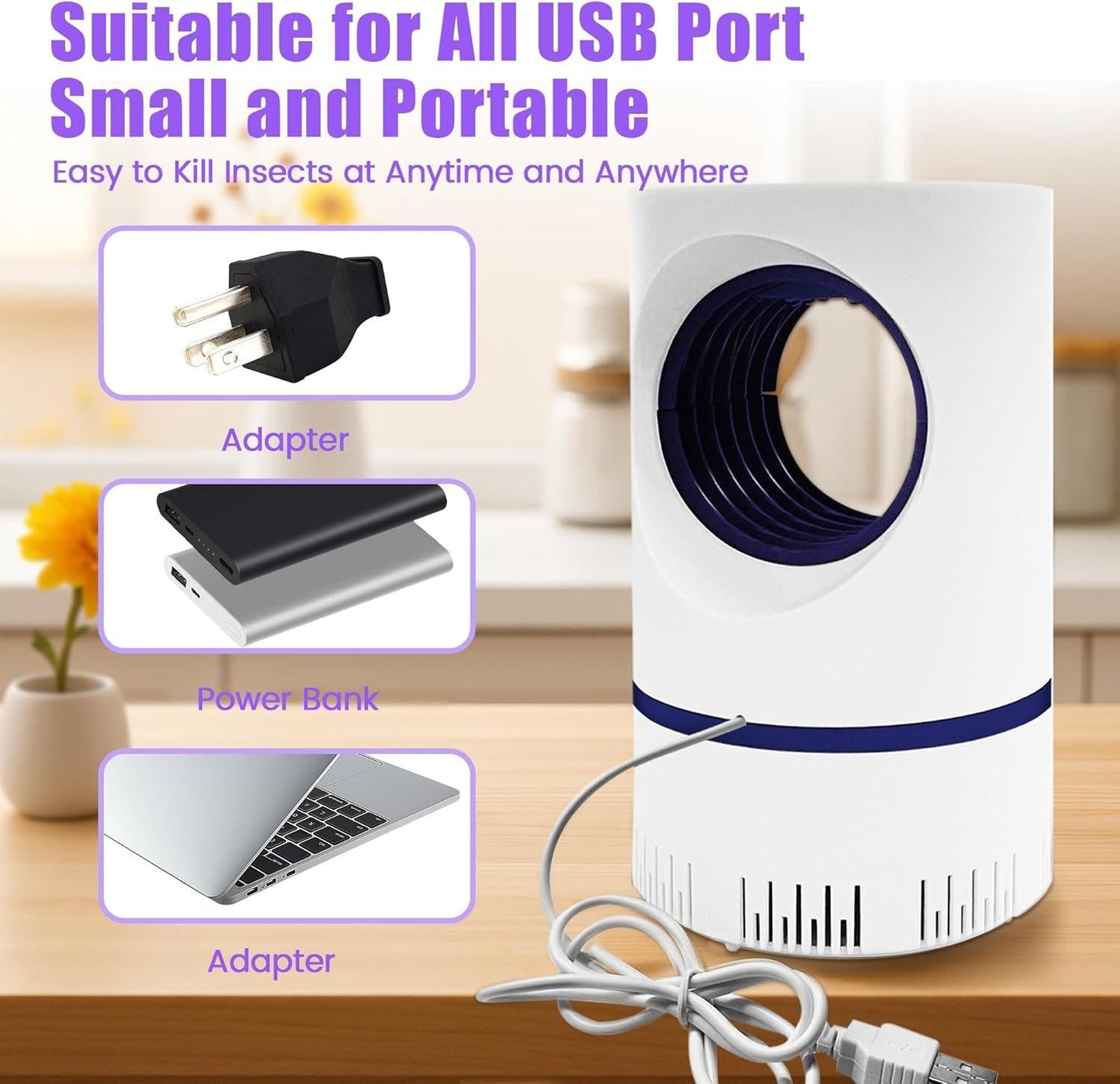 UV Insect Trap Lamp For Indoor And Outdoor Mosquitoes And Flies