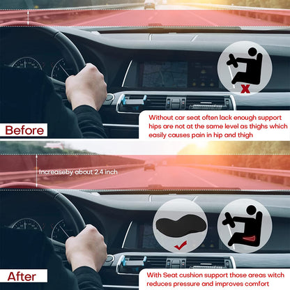 Car Seat Cushion for Shorter Drivers to Boost Height and Comfort