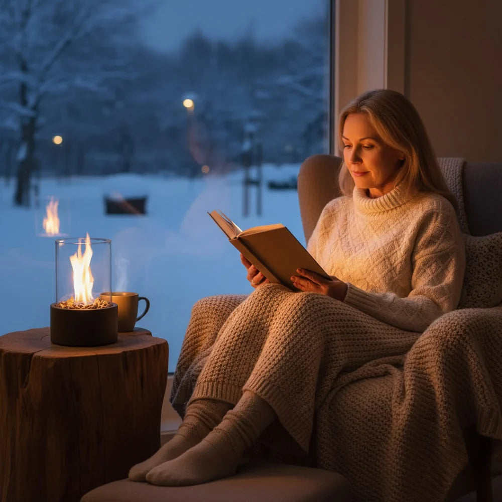 Bioethanol Table Fireplace I Smoke-Free Flame & Modern Design