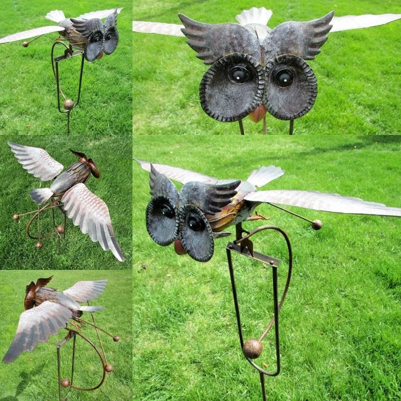 Bird Patio Decoration Garden Art Outdoor Metal Hanging Sculpture For Yard Porch