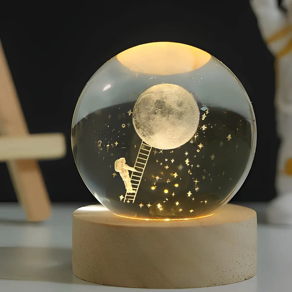 Luminous 3D Crystal Ball Night Light