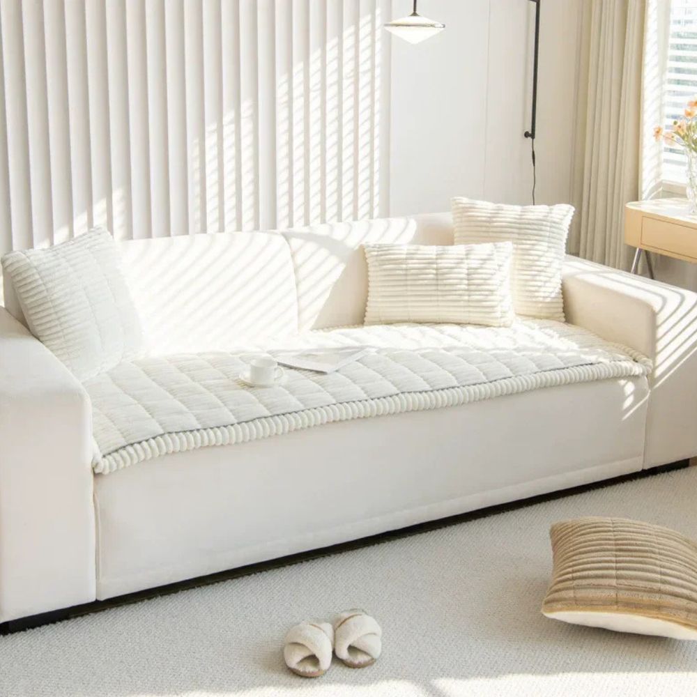 Sofa Slipcover Ultra Plush Bedding Style Couch Protector Stretch Cover